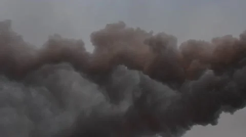 Shot of the big smoke in the sky Stock Footage 45045013