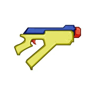 Shot blaster gun cartoon vector illustration Stock Illustration