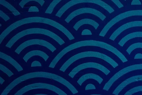 Shot of blue wave pattern on a wall - great for wallpapers Stock Photos