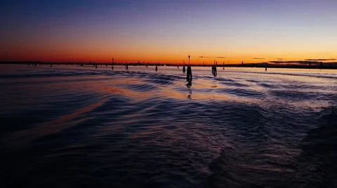 Shot from a boat navigating through Venice canals Stock Footage 48502354