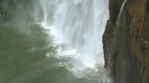 A shot of the bottom of the Howick falls Stock Footage 12025157