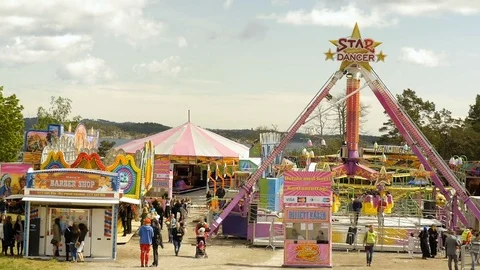 Shot of the carnival at Odderøya 17th of May in Kristiansand, Norway Stock-Footage 75041690