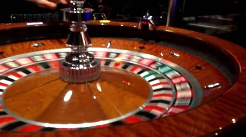 A shot of a casino roulette in motion Stock Footage 48247994
