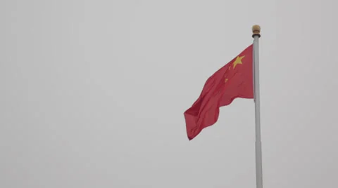 A shot of China's flag in the wind 動画素材 32789747