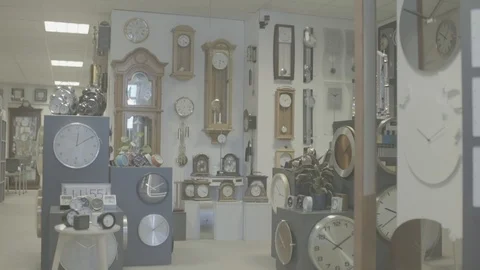 Shot Of A Clock Shop 스톡 동영상 117171470