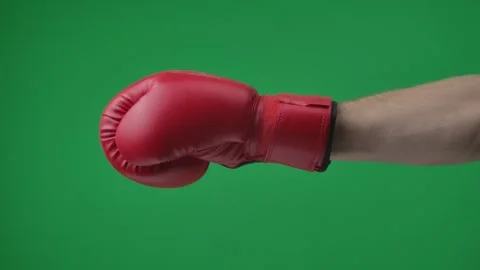 In the shot close up on a green background, chromed. Man in a red, leather 動画素材 256089533