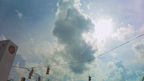 Up shot of cloudy sky in city Stock Footage 90098028