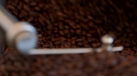 Shot of the coffee roasting process. Stock Footage 68728428