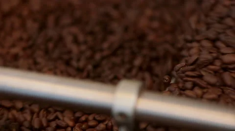 Shot of the coffee roasting process. Stock Footage 68728508