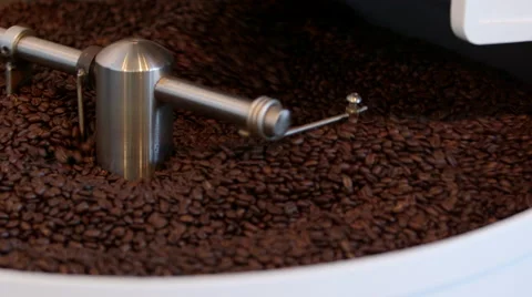 Shot of the coffee roasting process. Stock Footage 68729951