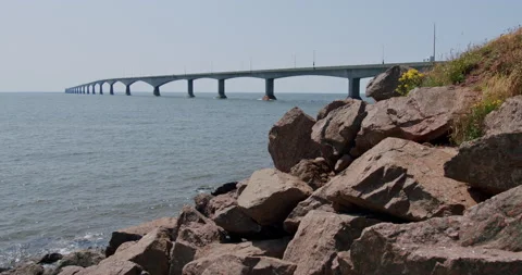 Shot of the Confederation Bridge Stock Footage 202236064