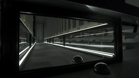 Shot of Corridor in Working Data Center 스톡 동영상 171687968