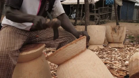 Shot of Craft artisan working on Mortar and Pestle 库存影片 164539645