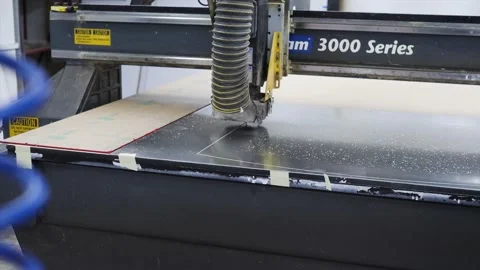 Shot Of A Cutting Machine In Action Stock-Footage 134935621