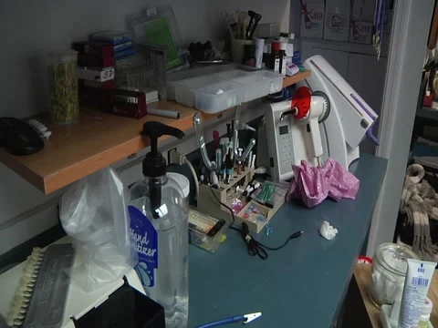 Shot Of Dentist Work Station Stock Footage 1099645