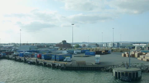 Shot of docks at Poole Stock Footage 40591189