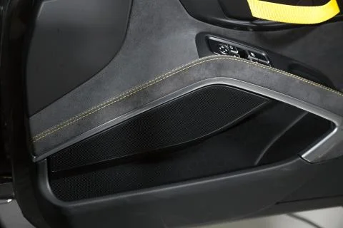 Shot of door panel in car interior Stock Photos