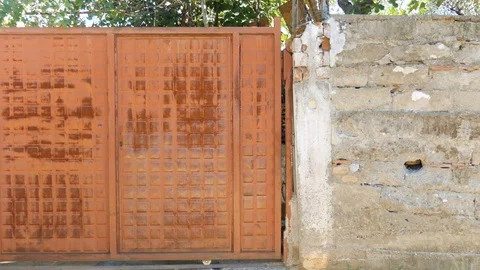 Shot of a door in Shkodër, Albania Stock Footage 84678964