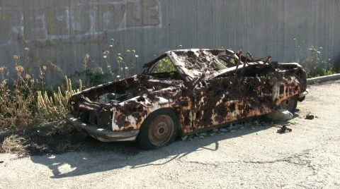 Shot down car 스톡 동영상 110201