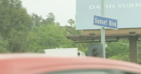 Shot driving on Sunset Blvd. Stock Footage 97924113