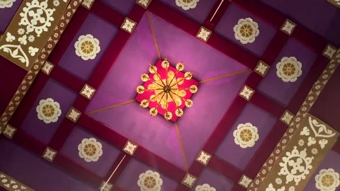 A shot of Durga puja Pandal Setup in India Stock Footage 332106929