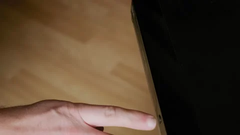 Shot Eject Disc to DVD player. Eject Compact Disc From The DVD, CD Player. Vidéo 167498242