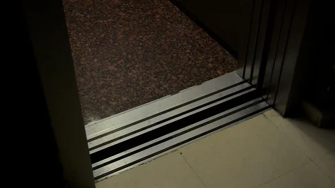 A shot of an elevator door closing Stock Footage 122680410