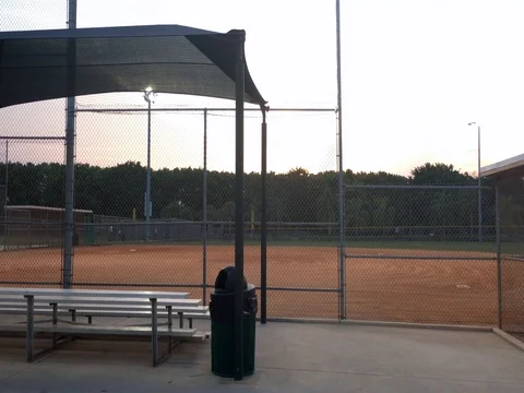 Shot of empty baseball field and stands 動画素材 77700254