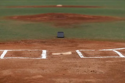 Shot of an empty baseball field Stock Photos