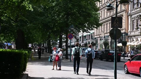 Shot of the Esplanadi in Helsinki Video stock 245381167