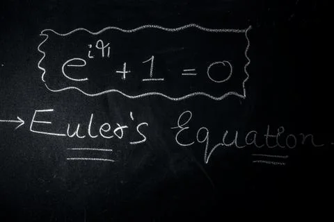 Shot of Euler's equation of Euler's identity or Euler's formula written on th Stock Photos