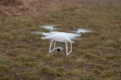 A shot of a flying dron. Stock Photos