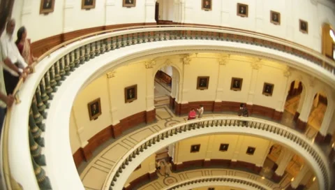 A Shot From the Fourth Flood Inside Texas's Capital 库存影片 6781123