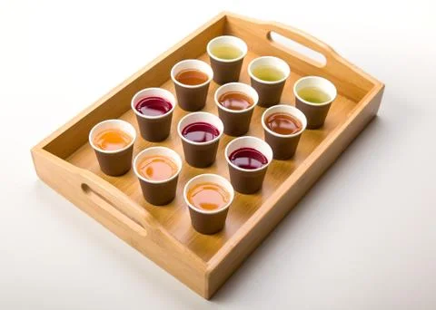 Shot of fruit and vegetable extract Stock Photos