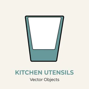 Shot glass simple form vector illustration. Vector line illustration isolated Stock Illustration