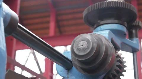 Shot of heavy engineering machinery. Stock Footage 322918935