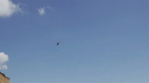 Shot of helicopter flying  Stock Footage 67693976