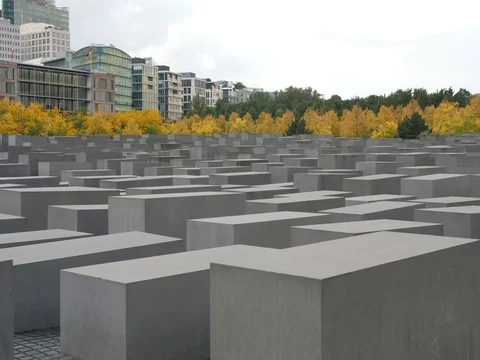 Shot of the Holocaust Memorial Stock Footage 80446330