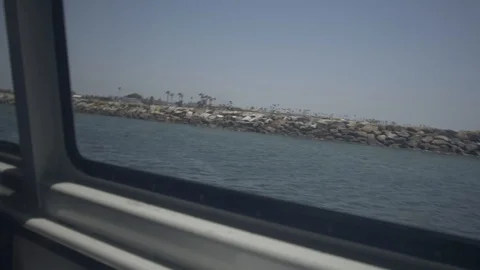 Shot from inside the Ferry, Long Beach, California Stock Footage 111929000