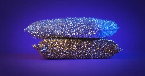 Shot from inside gemstone-embroidered pillows tracking backwards Stock Footage 105572028