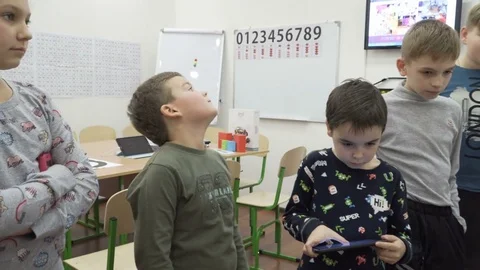Shot of kids learning robotics at school lessons Stock Footage 82444445