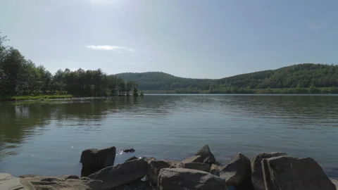 Shot of Lake Hammond in Tioga County Stock Footage