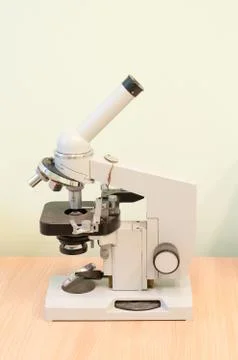 Shot of microscope on the table Фото