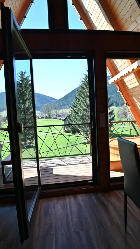 Shot of mountain cabin. Stock Footage 295270168