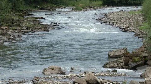 Shot of mountain river Stock Footage 71128096