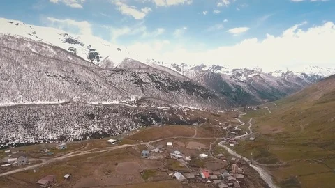 Shot of the mountains from the drone Stock Footage 76473853