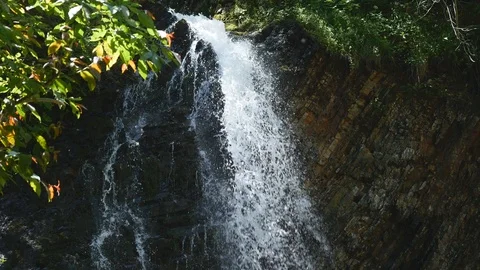 Shot of a natural waterfall Stock Footage 88533240