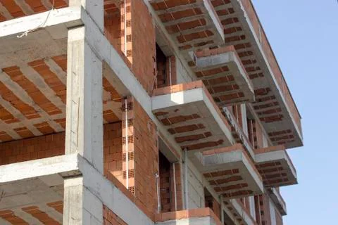 Shot of new construction concrete structure Foto stock