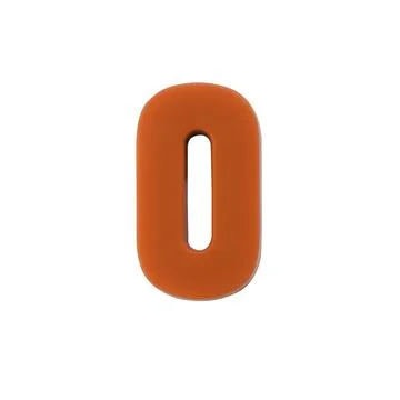 Shot of a number zero made of red plastic with clipping path Stock Photos