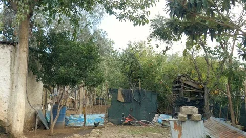 Shot of the outside of the house in Shkodër, Albania Stock Footage 84679218